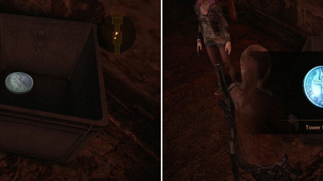 Get in the right position so you can shoot this Tower Emblem.