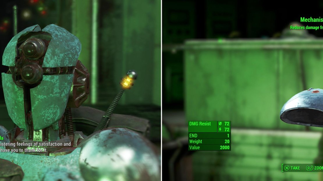 After the confrontation with the Mechanist, Ada will feel rightfully accomplished (left) and even if Cruz survived, she’ll hand over her Mechanist outfit (right). Everybody wins!