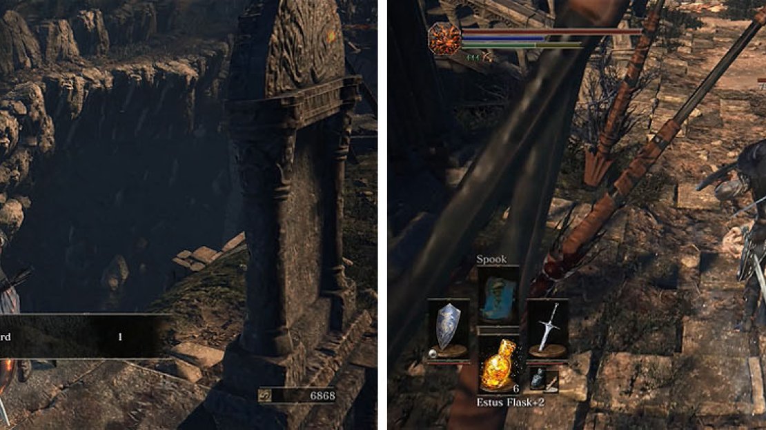 Wade through the enemies of the lower courtyard for an Undead Bone Shard.