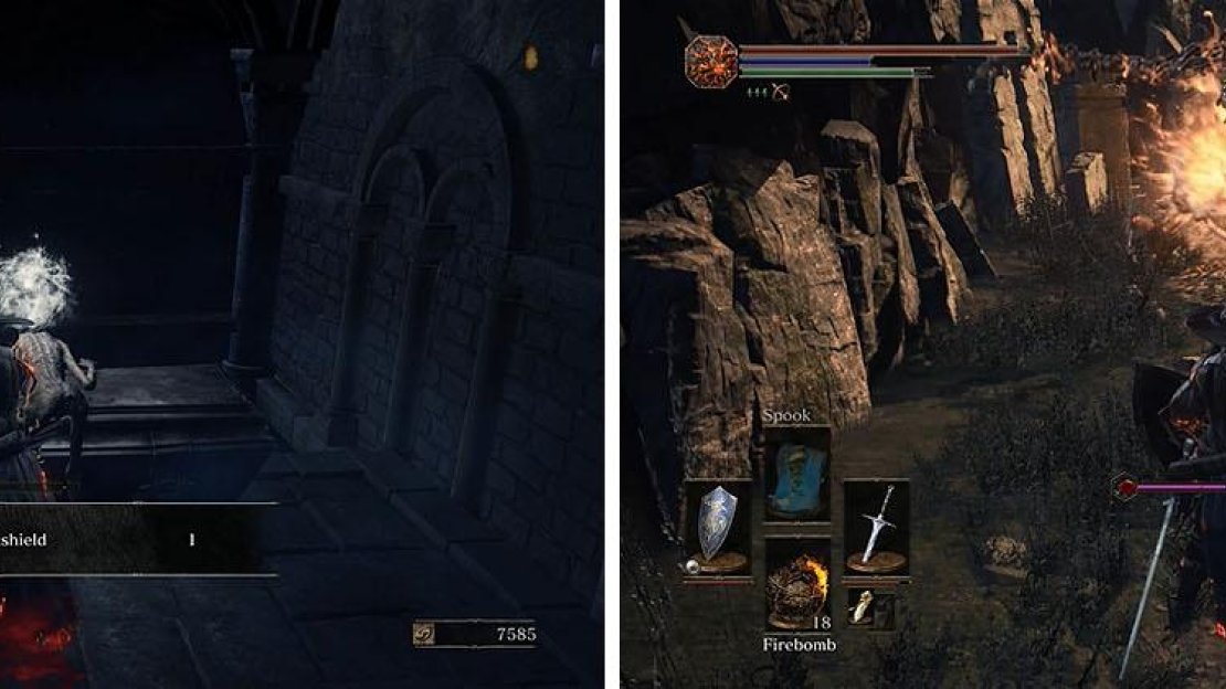 The ladder at the bottom of the mausoleum creates a shortcut to the riverbed.