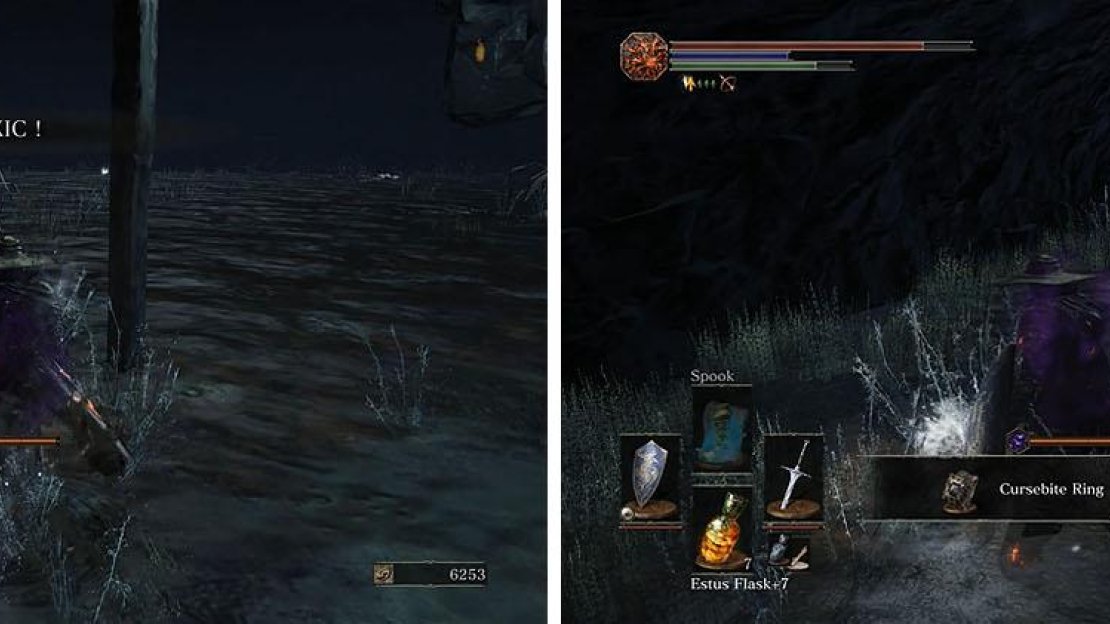 Its impossible to avoid the toxic swamp if you want to collect the items nearby.