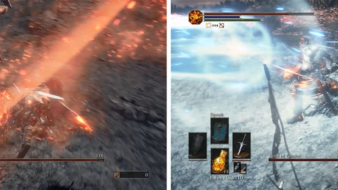 The first two movesets are easy to predict, with the sword attacks being easy to roll past and Soul Stream leaving him vulnerable.