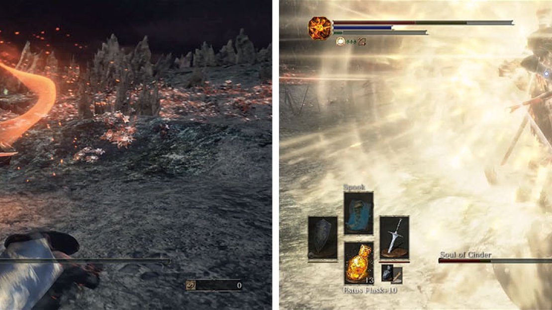 The curved blade attacks are fast and hard to avoid. On the other hand, the lance attacks are easy to avoid, but you’ll likely get hit with the Wrath of the Gods.