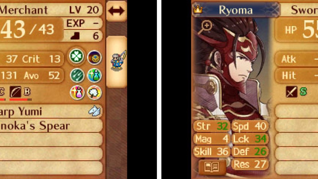 On the left, Midori has hit her cap of level 20. On the right, Ryoma has passed it by using 3 Eternal Seals.