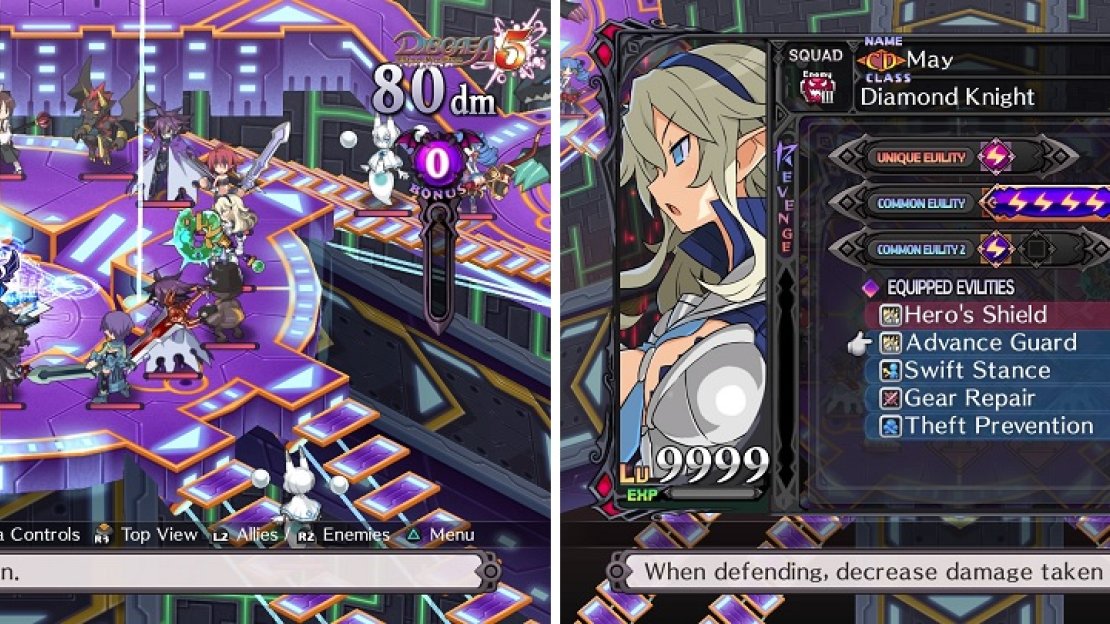 The Base Panel is surrounded by a bunch of enemies (left), including yet another Diamond Knight (right), who should be your first target.