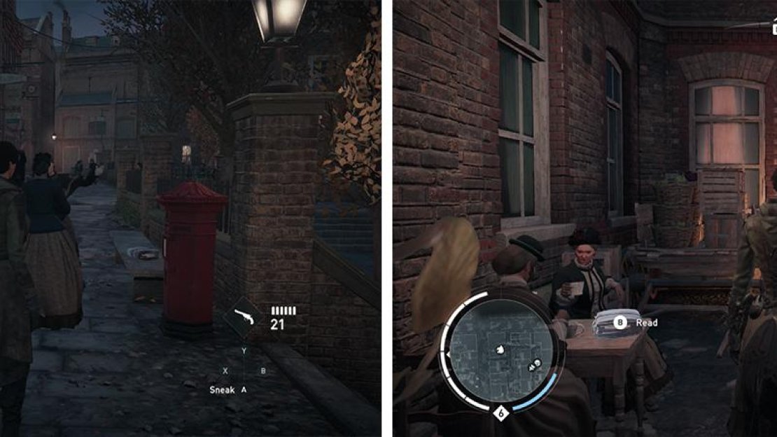 The locations of Letters from the Front collectibles #03 (left) and #04 (right).