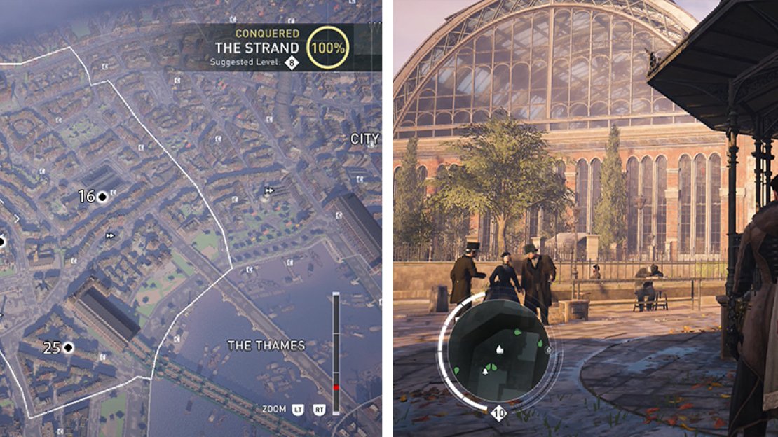 The Secrets of London can be found on the map (left). Location of Secret of London #07 pictured (right).