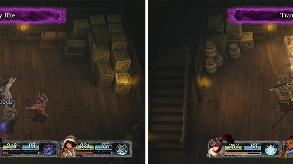 Deadly Bite can lock you out of using your SP (left). When it Transforms, all of its previous attacks get stronger (right).