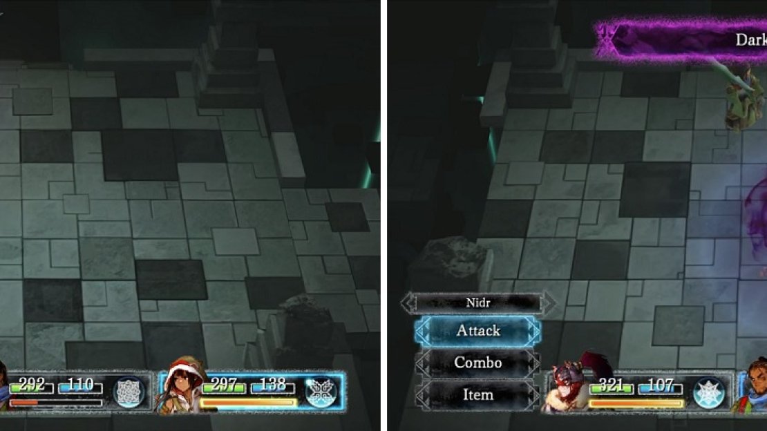 Cursed Slash can inflict Sap on whoever it hits (left). When Reaper uses Absorb, he will gain HP and MP back whenever he attacks you (right).