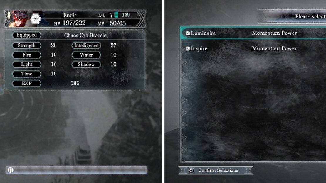 You need a Talisman with Flux Bonuses (left) in order to apply fluxes to Spritnite, which you won’t know happened until after a battle’s end (right).