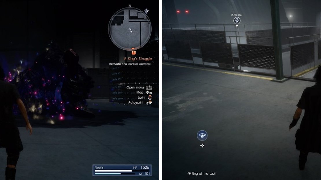 The Gargantua will endlessly respawn (left). Find the walkway to get past the area with the Gargantua (right).