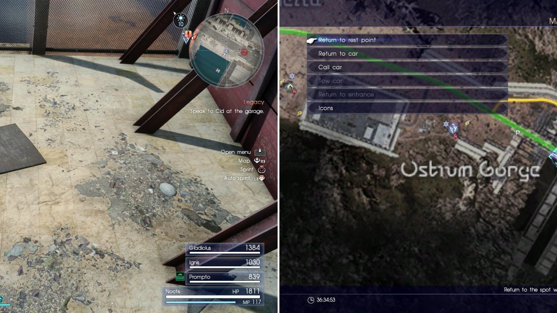 Find Mystery Map IV (left) at the marked location (right).