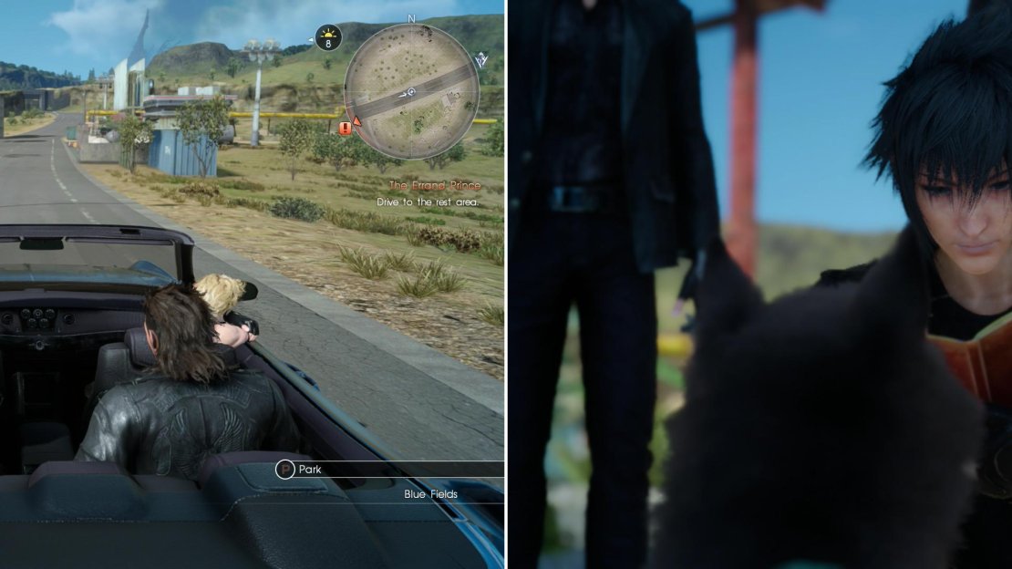 Drive down to the Longwythe Rest Area (left) where you’ll find an unexpected delivery - and deliverers (right).