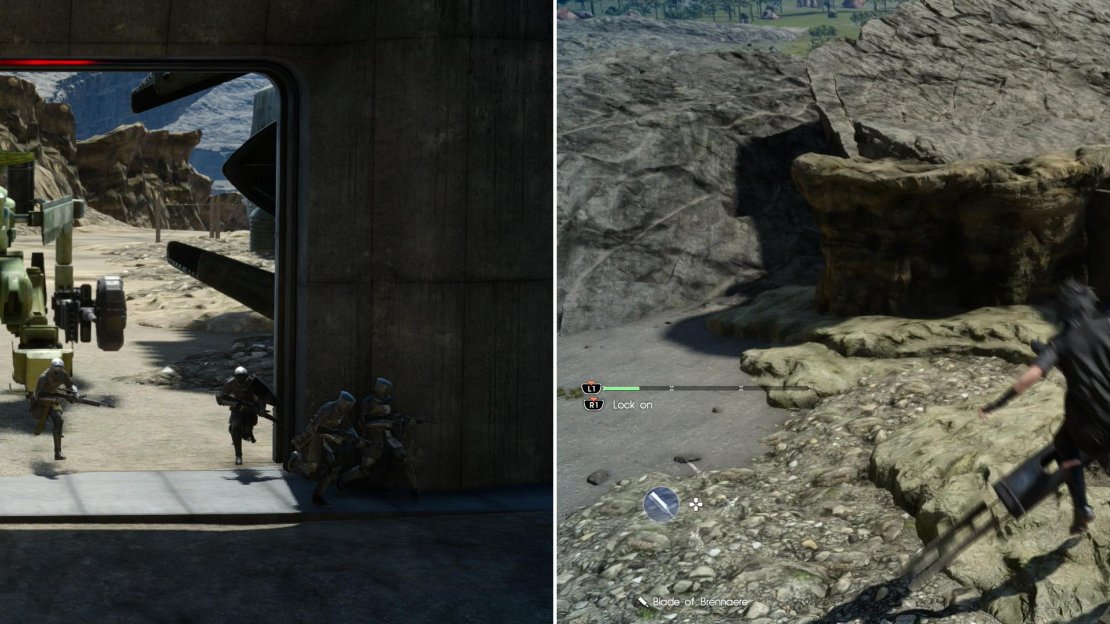 When you reach the entrance to the Disc of Cauthess you’ll be greeted by some occupying imperials (left), the real threat here is the MA X Maniple (right).