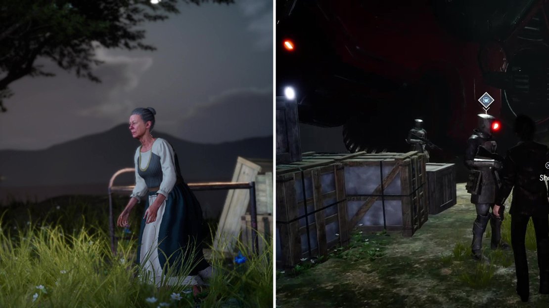Speak to the House Fleuret retainer (left) to learn more about Luna and then don’t forget to shop for healing items before setting out (right).