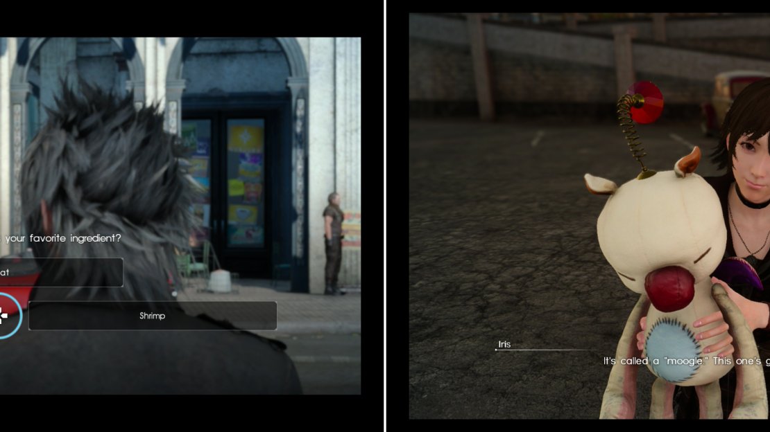 Pick your favorite ingredient to start one of three variants of “The Perfect Cup” and talk to Iris to get a Moogle Doll (right).