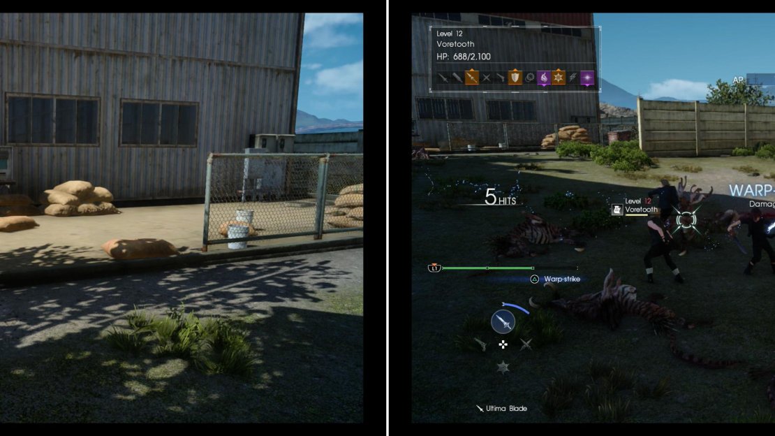 Go to each site and check to see if it’s functioning properly (left), and at the Cauthess Rest Area you’ll encounter a pack of Voretooths (right).