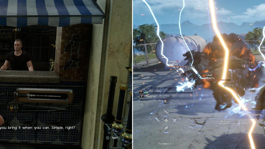 The vendor at the Culless Munitions store tasks you with recovering monster bits (left), starting with a Bulette Carapace (right).