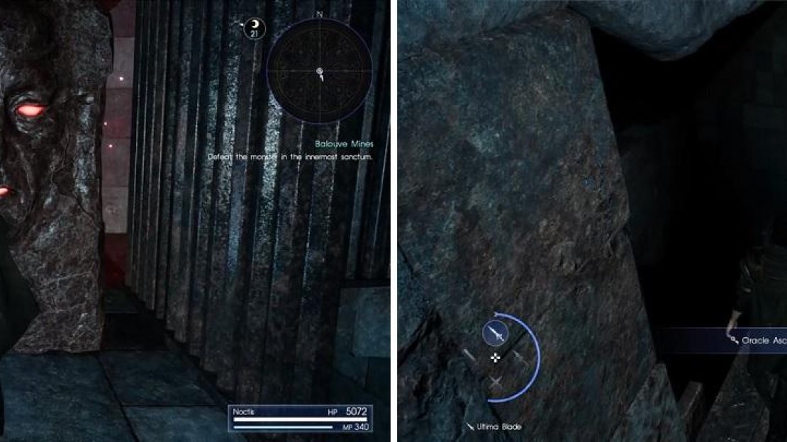 The statues serve as shortcuts throughout the dungeon (left). One of the main draws of Pitioss is that it has a lot of Oracle Ascension Coins (right).