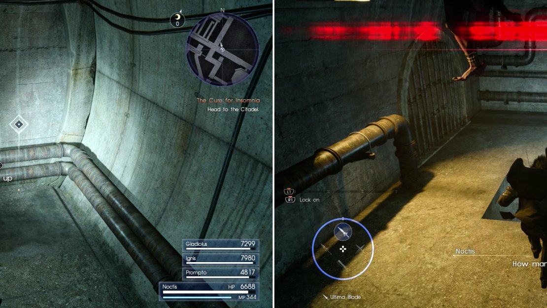 Be on the lookout for Sylvester’s Map Piece D as you explore near the four-way fork (left). Bussemands will sometimes try and ambush you, calling your attention to new avenues of exploration (right).