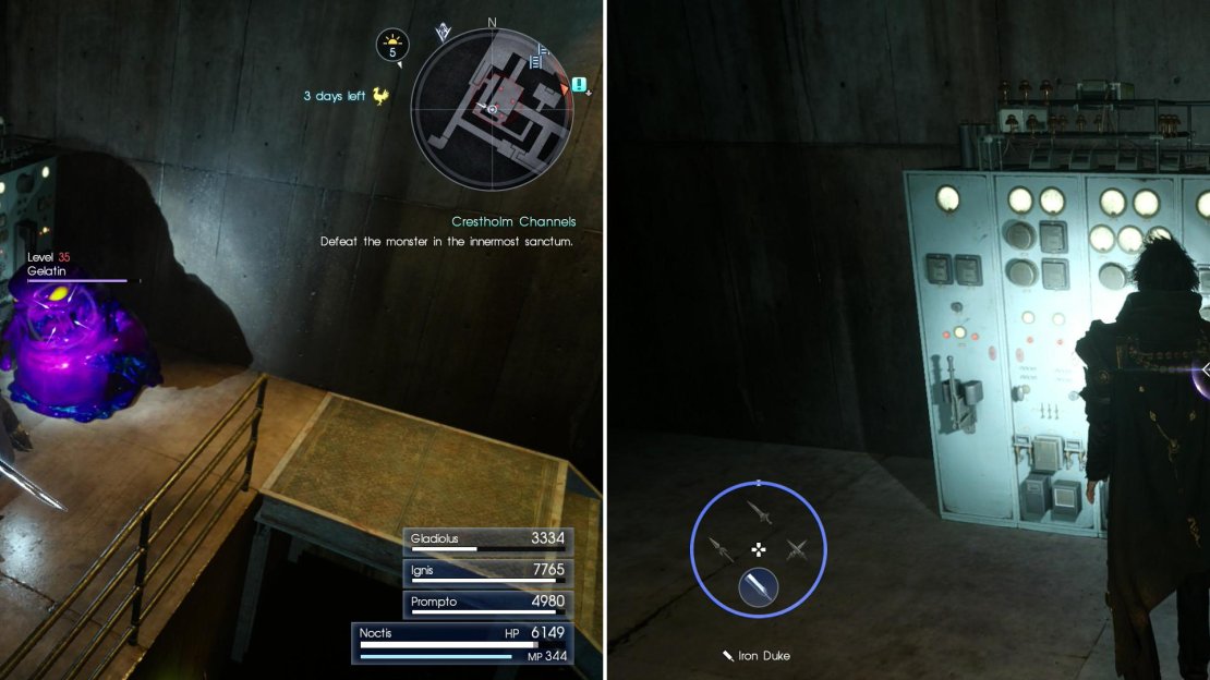 Kill the daemons near the second console (left) then activate it (right).