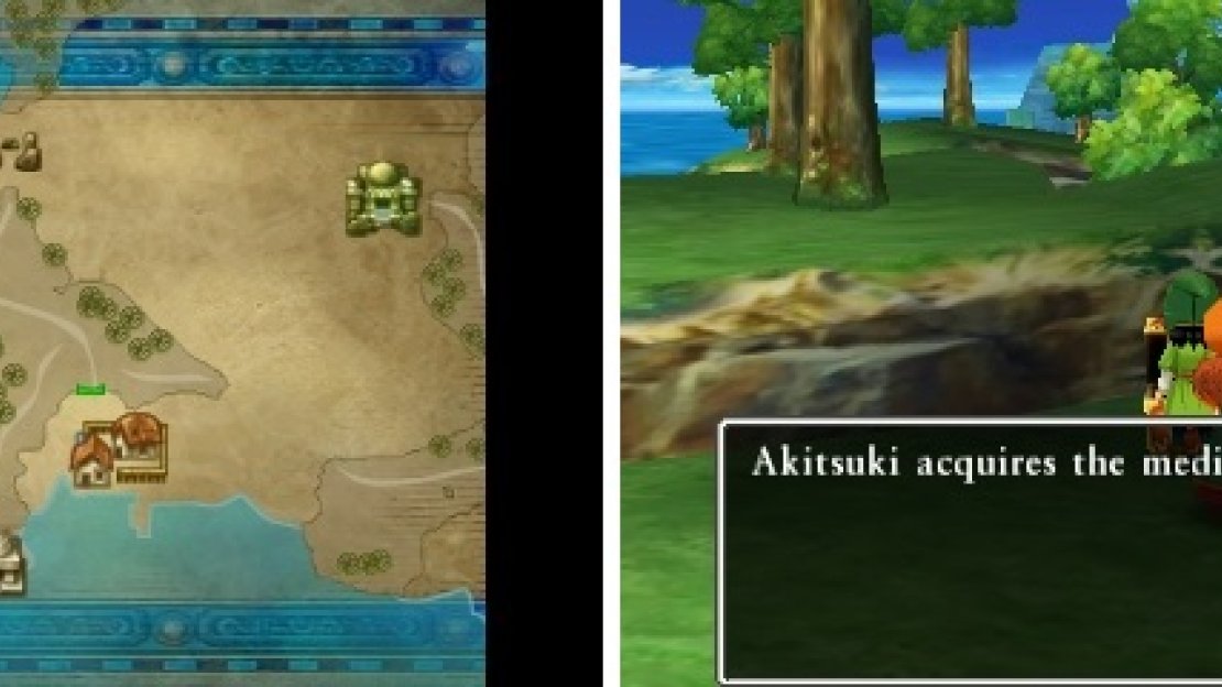 The location of the treasure chest on the overworld map.