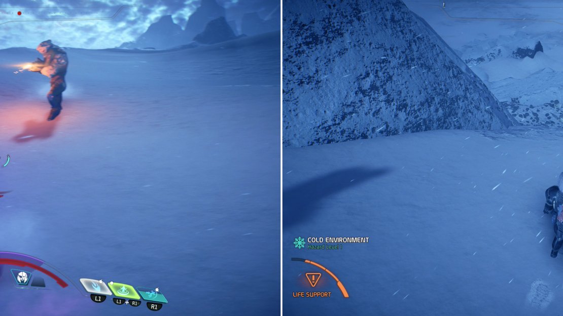 When you approach the final navpoint you’ll have to fend off a Kett ambush (left), after which search near a Kett vehicle to find another Datapad (right).