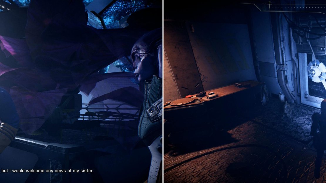 Sage Amurd desires to see his family one last time (left), and the data he seeks can be found in a Roekaar camp along the eastern end of the Havarl operational area (right).