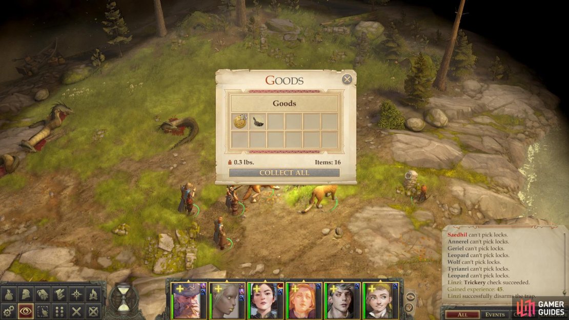 After the threats are eliminated, loot around to find a Scorched Fragment of a Necklace