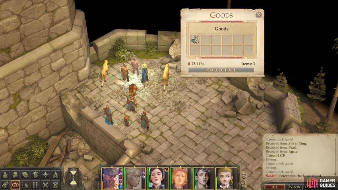 Loot around the exterior of the keep to find a Torag’s Pendant,