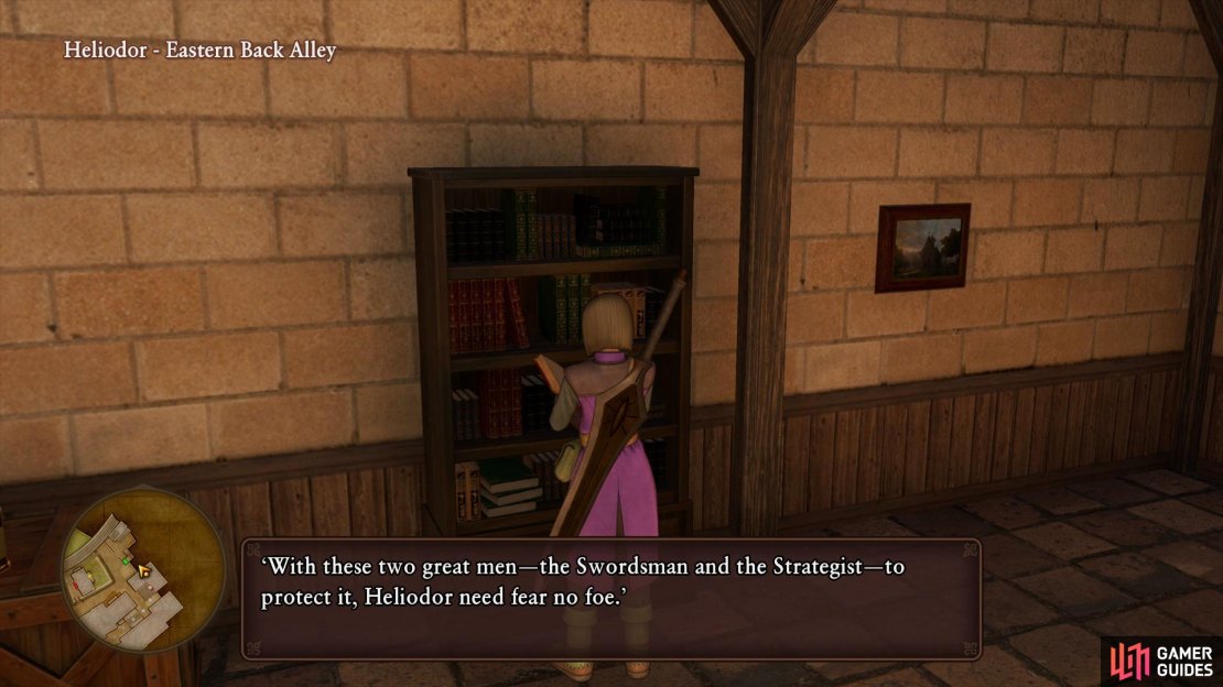 Enter the house to the far east of town to find the Bookshelf housing the tome.