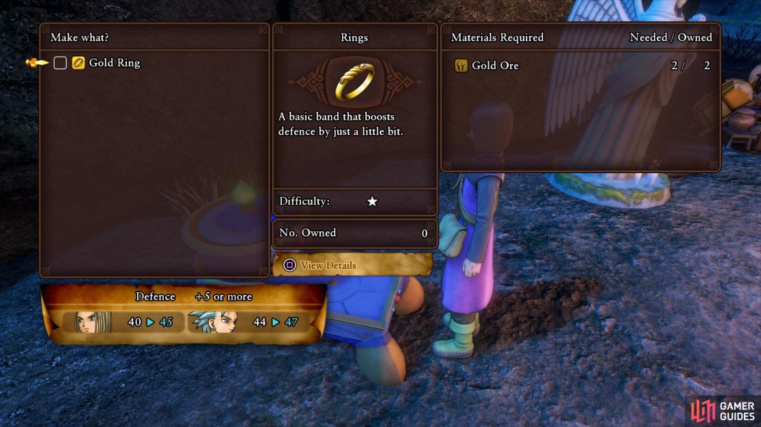 Make use of the forge to create the ring in question.