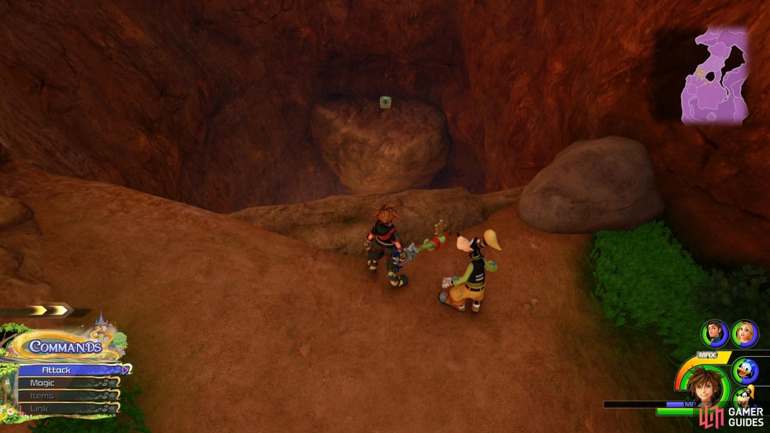 After running up the wall, turn around to spot this chest.
