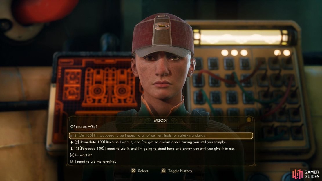 Pass a difficult dialog check to get the password from Melody