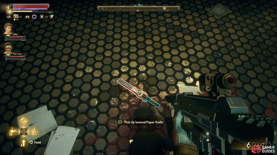 Search the maintenance tunnels for the Ionized Paper Knife