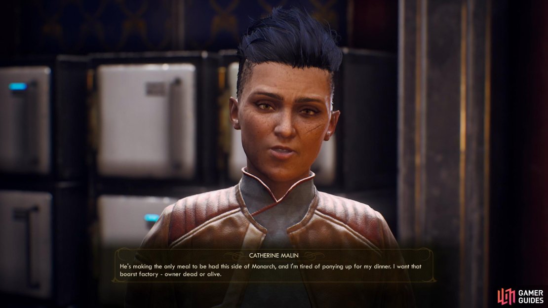 Catherine Malin will give you the quest “Slaughterhouse Clive”