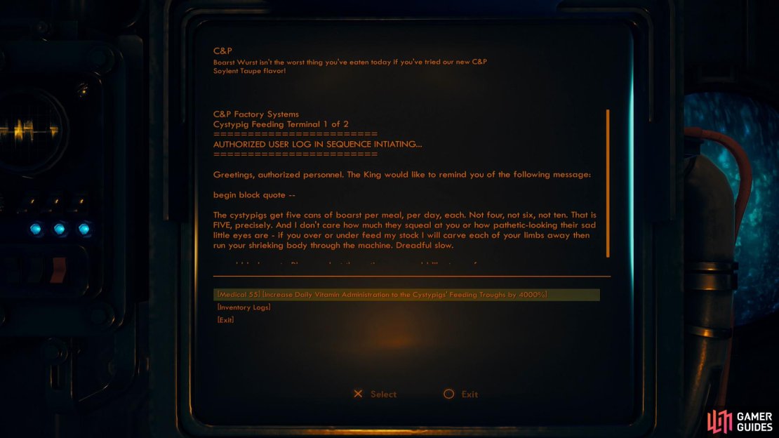 You can sabotage the factory in a variety of ways, including overdosing the cystypigs…