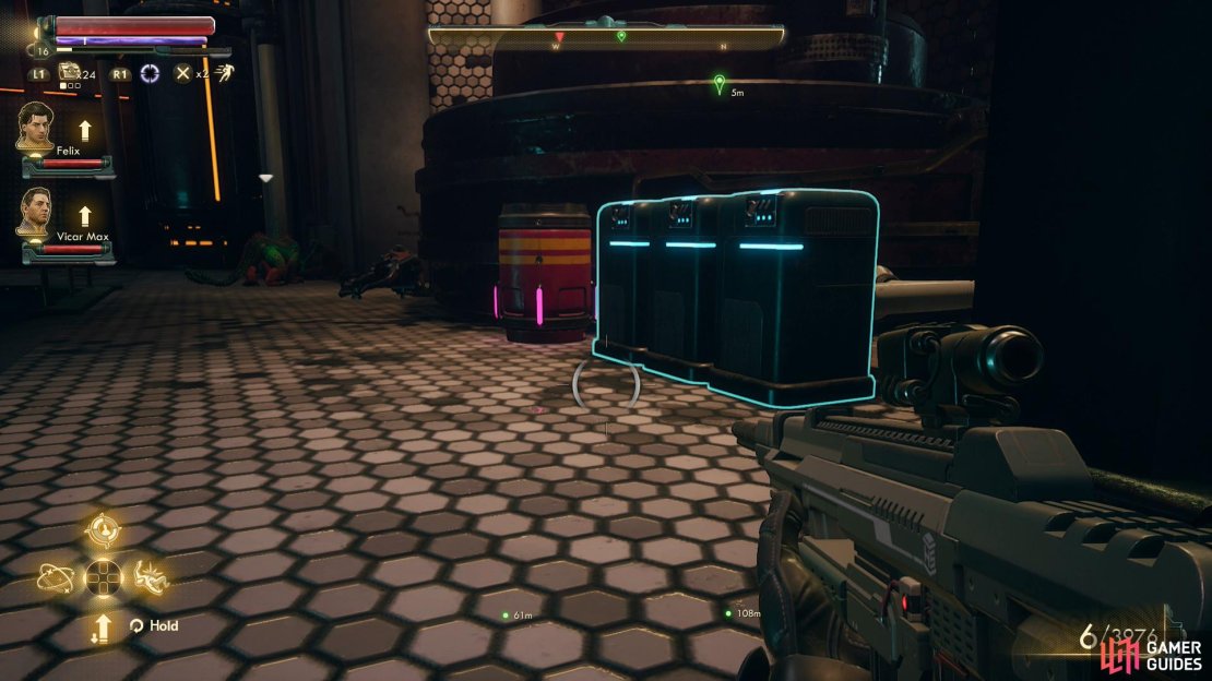 Sneak over to some consoles where you can insert the Sedative Canisters