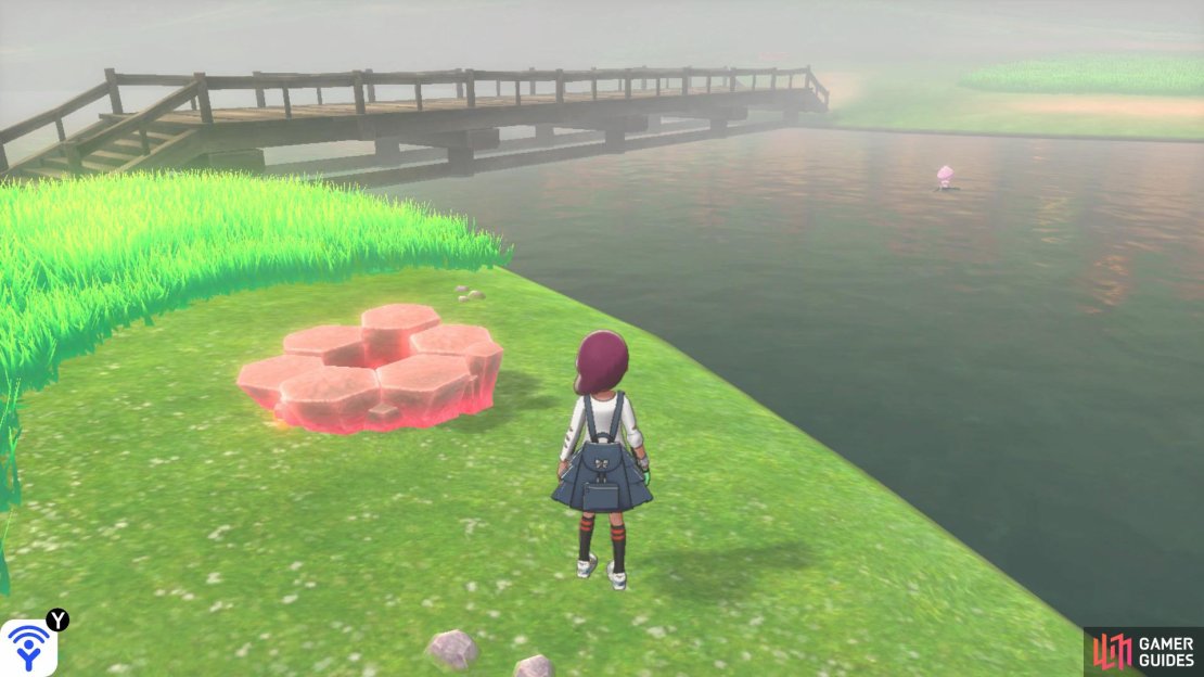 Den A can be found before crossing the bridge from Rolling Fields
