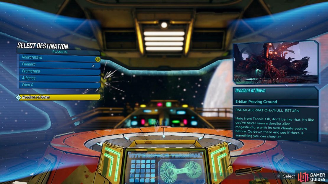 Use the Navigation Console to teleport to Gradient of Dawn.