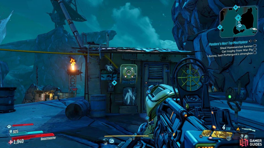 Head over to Puttergunks location on the map to find his door locked,