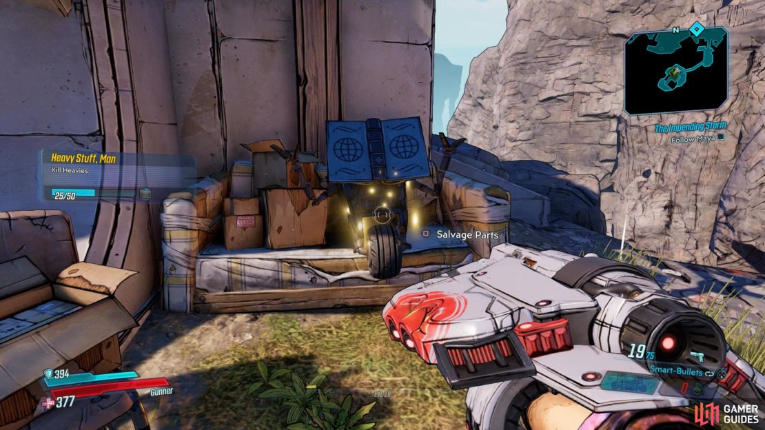 Defeat the Pyrotech Heavy and snag another Dead Claptrap after.