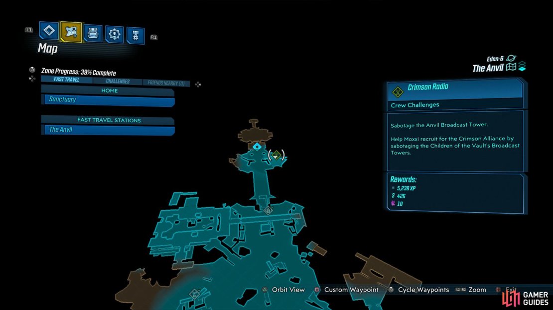 Head towards the end of the Ultramax Spire