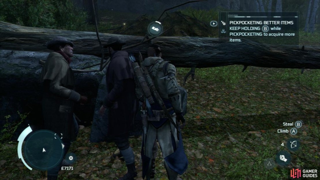 Pickpocketing is easy and, worse case scenario, will lead to a situation you can escape from for the later challenges. Let your fingers lead the way!