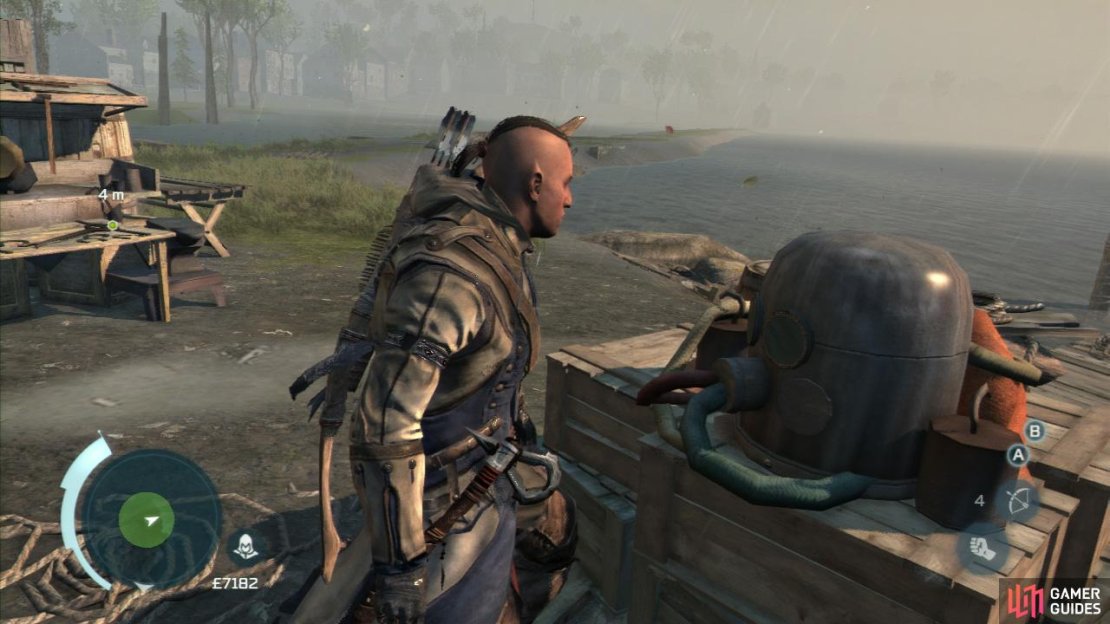 Afterwards, chat with the old woman by the grave and then head over to the green highlighted search area to the west of the map. Examine the diving gear here to complete the mission.    With all six of these missions complete, we have finished off all of the Frontiersmen’s side-missions, all that is left to do is to complete the Frontiersmen’s challenges.