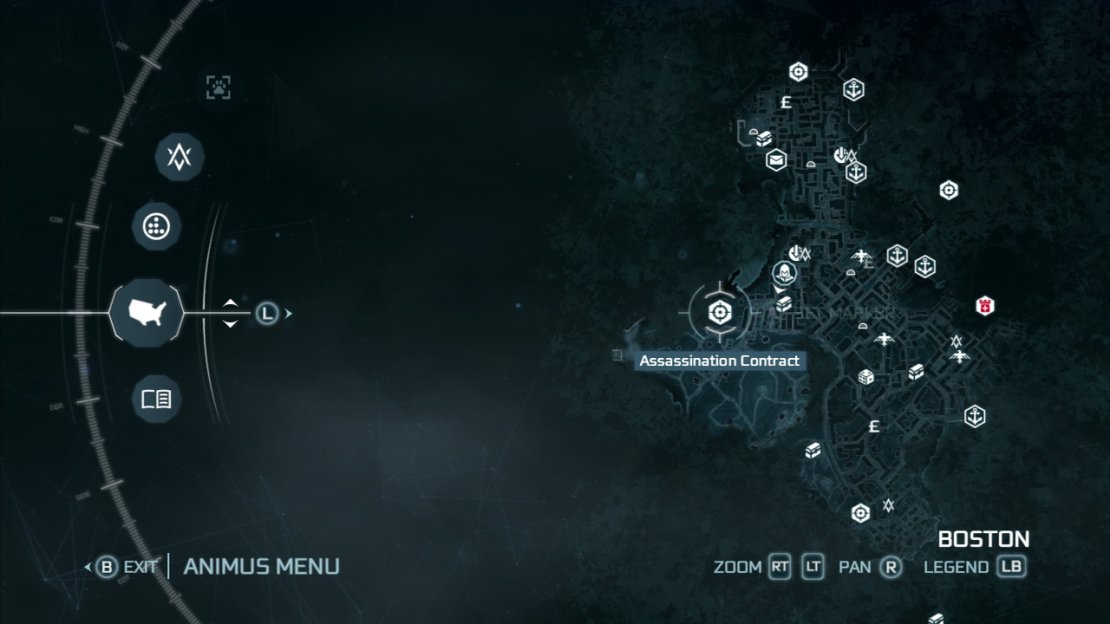 The start point on your map is a black icon with a white crosshair. The targets are white with a black crosshair.