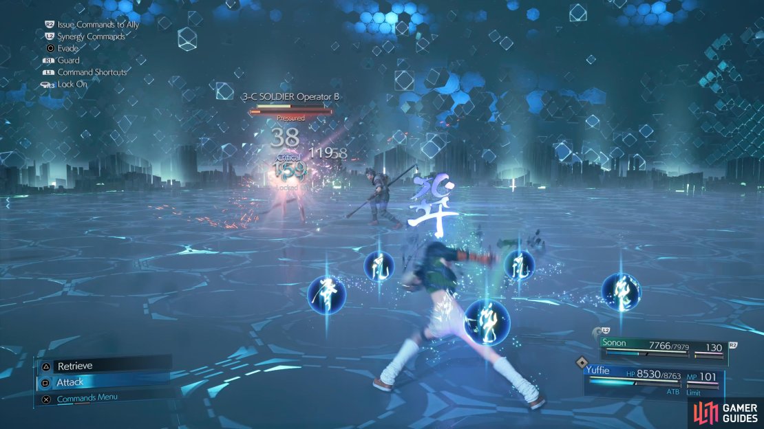 The 3-C SOLDIER’s are easy to Pressure by using Ninjutsu just after they attack.