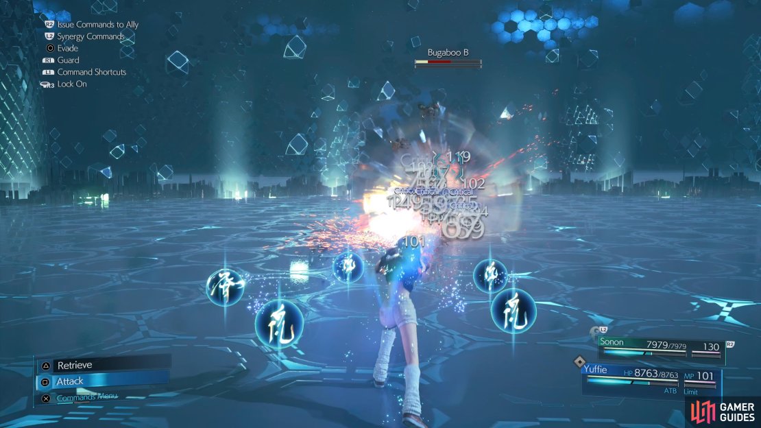 A simple Shuriken toss is enough to deal with these pesky Bugaboos.