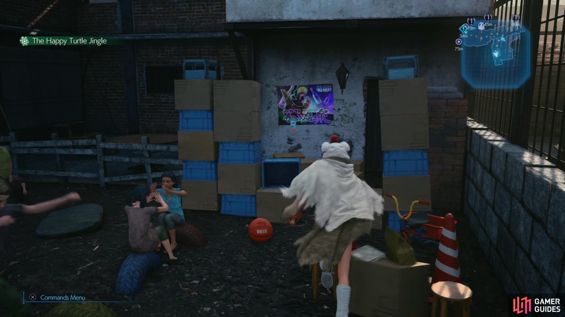 Look behind the boxes in the park for the first Happy Turtle Flyer