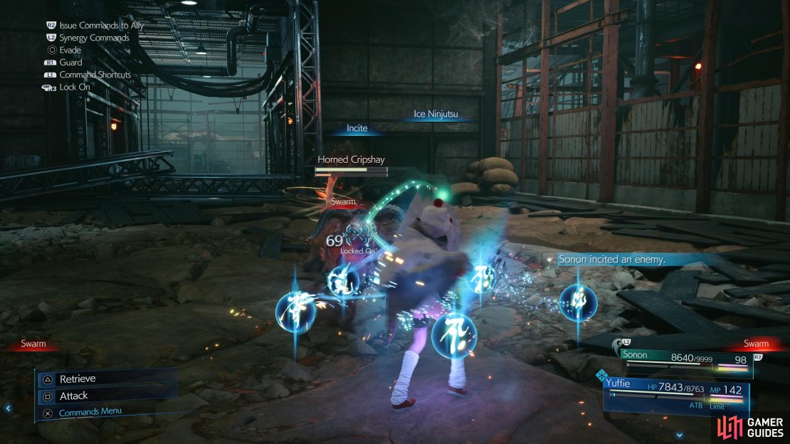 Take care of the lesser Cripshays to prevent it from recovering its HP.